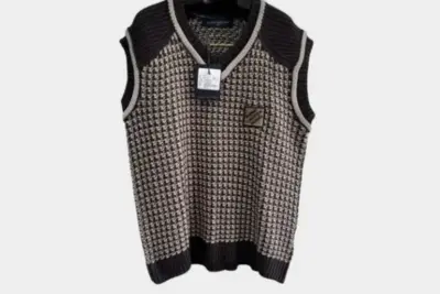 LV Cotton Jacquard Vest Black
