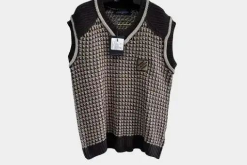 LV Cotton Jacquard Vest Black