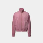 LV Monogram Debossed Leather Tracksuit Jacket Wistful Mauve