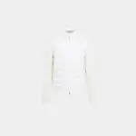 Lined Zip-up Cardigan White