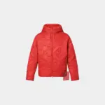 LV SE Flower Quilted Hoodie Jacket Rio Red