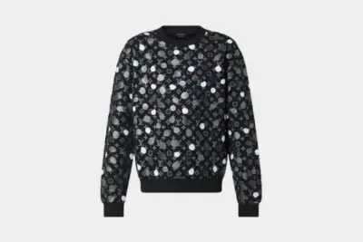 LV x Yayoi Kusama Infinity Dots Printed Crew Neck Black