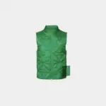 LVSE Padded Monogram Flower Gilet Green