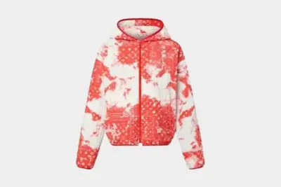 LV Bandana Windbreaker Monogram Orange/White