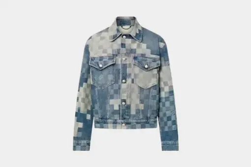 LV Damier Damoflage Classic Denim Jacket Indigo