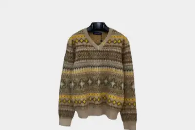 LV Sweater Slate Brown Yellow