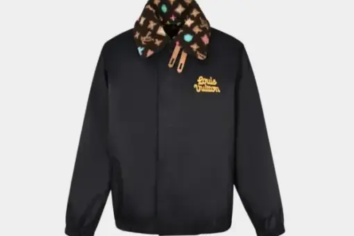 LV Jacket Black Yellow Logo