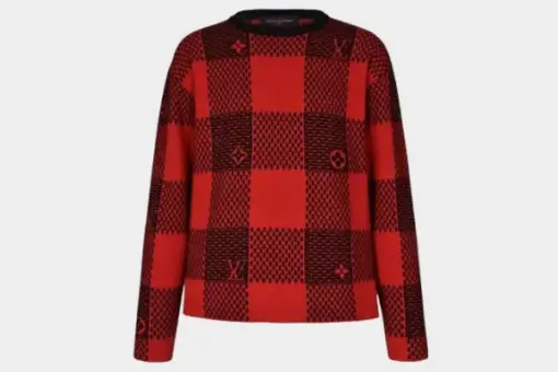 LV Sweater Red Black