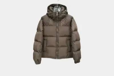 LV Down Puffer Jacket Brown