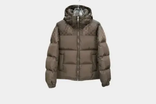 LV Down Puffer Jacket Brown