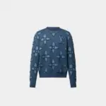 LV Textured Cotton Crewneck