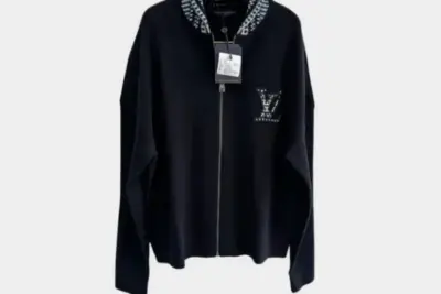 LV Knit Bomber Sweater Black