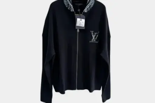 LV Knit Bomber Sweater Black