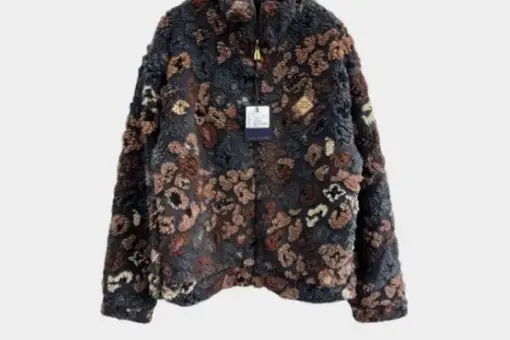 LV Reversible Fleece Blouson LV Leo Motif Jacket Multicolor