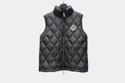 LV Diamond Ripstop Puffer Gilet Black