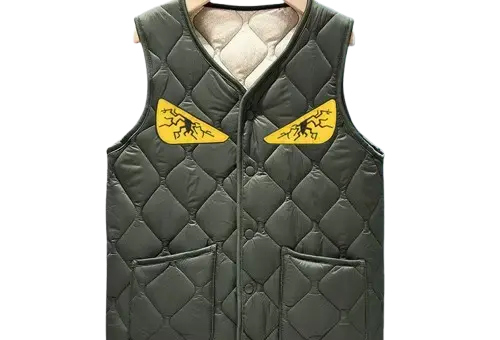 Fendi-Style Monster Eye Vest Olive