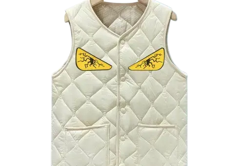 Fendi-Style Monster Eye Vest White