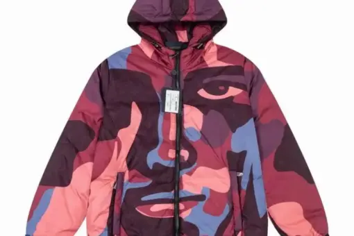 LV Bimaterial Hooded Down Graphic Urban Camouflage Jacket