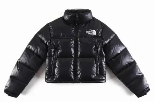 The North Face Nuptse Cropped Puffer Jacket Black
