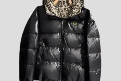 Fendi Down Jacket Glossy Black