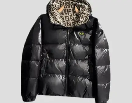 Fendi Down Jacket Glossy Black