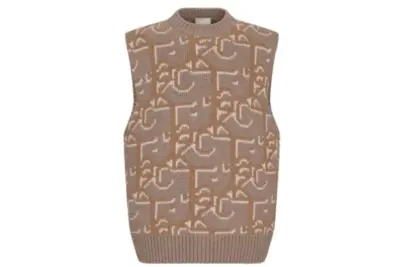 Dior x CACTUS JACK Oversized Sleeveless Sweater Beige/Brown