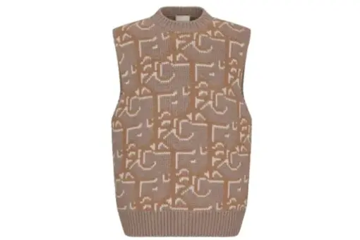 Dior x CACTUS JACK Oversized Sleeveless Sweater Beige/Brown