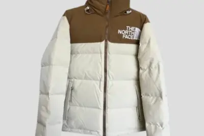The North Face Nuptse Jacket Brown/ White