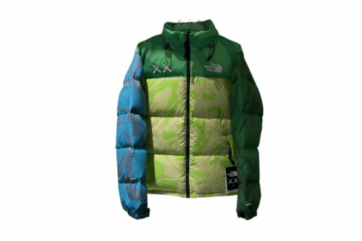 KAWS x The North Face Youth Retro 1996 Nuptse Jacket KW Safety Green