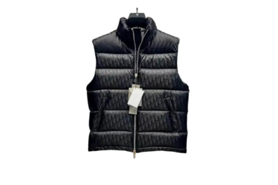 Dior Oblique Sleeveless Down Jacket Black