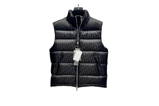 Dior Oblique Sleeveless Down Jacket Black