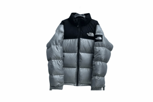 The North Face Nuptse Jacket Metallic Green/Black