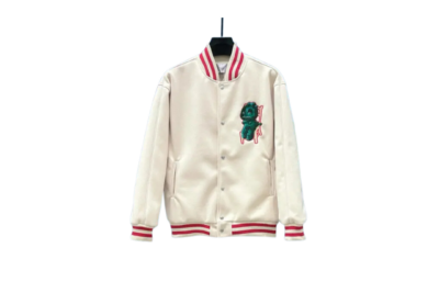 Dior Varsity Jacket Cream/ Red Border