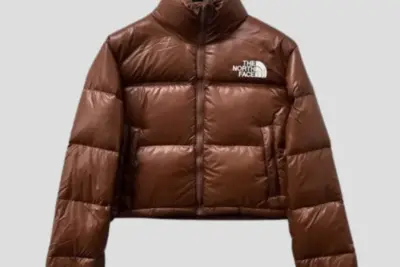 The North Face Women’s Nuptse Short Jacket in Brick House Red