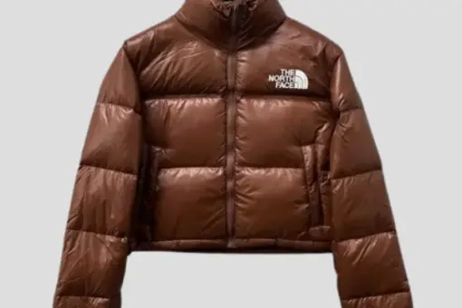 The North Face Women’s Nuptse Short Jacket in Brick House Red