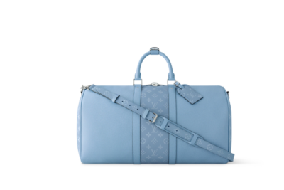LV Keepall Bandoulière Bag Sky Blue