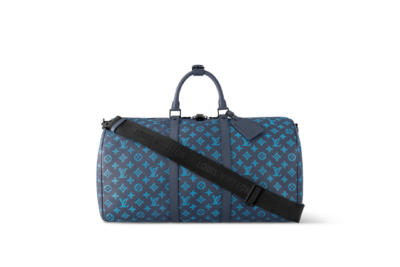 LV Keepall Bandoulière Bag Navy Blue