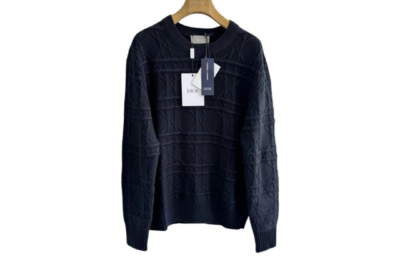 Dior Icons Cannage Sweater Navy Blue