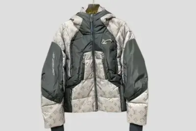 LV 2054 Heat Reactive Puffer Jacket White Grey