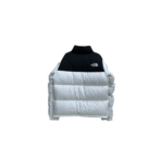The North Face Nuptse Jacket White & Black - Image 2