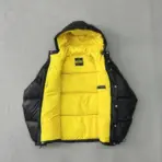 Corteiz Bolo V2 Jacket Black – Luxury Streetwear Yellow Lining Puffer Jacket - Image 2