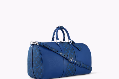 LV Keepall Bandoulière Bag Blue