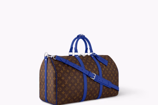 LV Keepall Bandoulière Bag Brown/ Blue