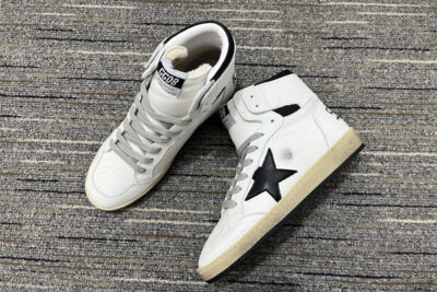 Golden Goose Sky-Star High-Top Lace-up Sneakers White