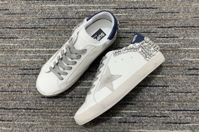 Golden Goose Rhinestones Super-Star Sneaker White
