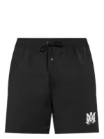 AMIRI Logo Print Swim Shorts Black