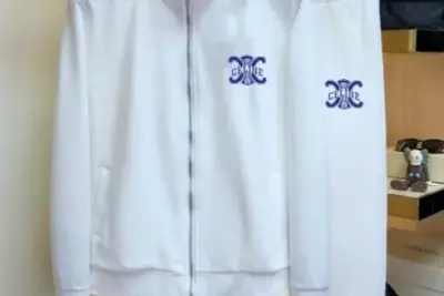 Celine Tracksuit Blue Logo White