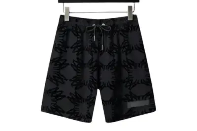 Amiri All over Flocked Casual Shorts Black