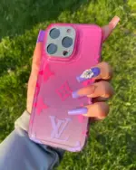 LV Jelly Series 3 iPhone Case Pink