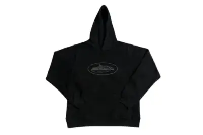 Corteiz Alcatraz Hoodie Black With Gray Monogram